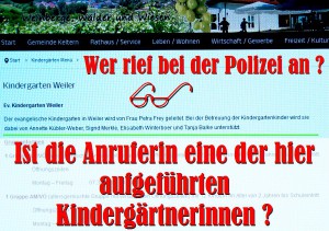 Kindergartenleiterin Petra Frey und ihre Gehilfinnen. Aus: Keltern.de. Kiga menue. Kiga Weiler.